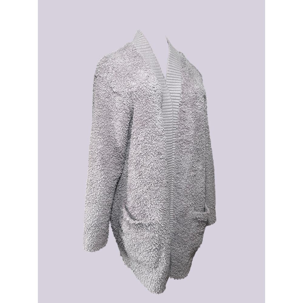 Barefoot Dreams Cozy Chic Knit Rib Cardigan Driftwood Size M NWT